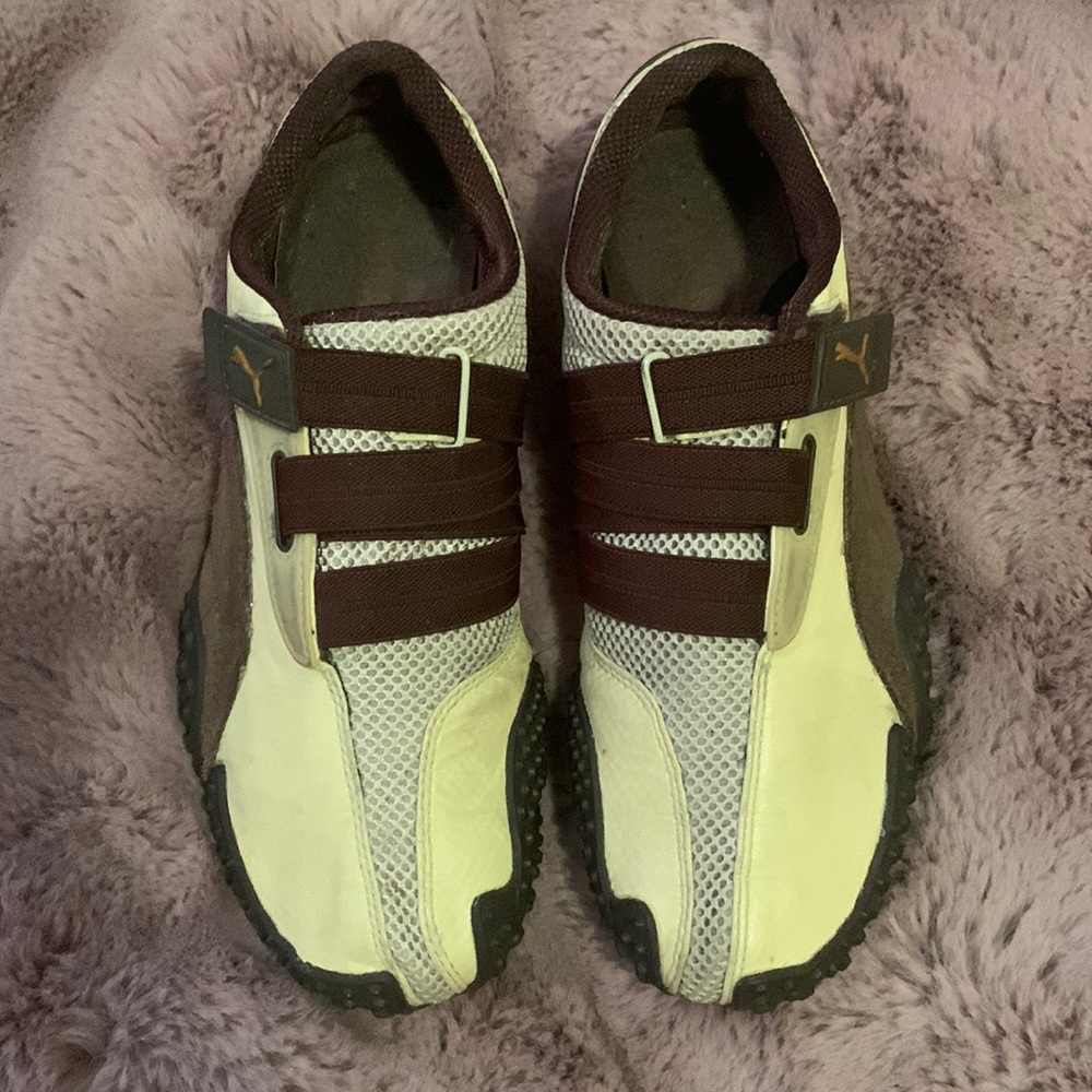 Ladies brown and beige Puma shoes size US6